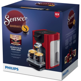 Senseo® Kaffeepadmaschine HD7865 Quadrante XL-Tank - rot