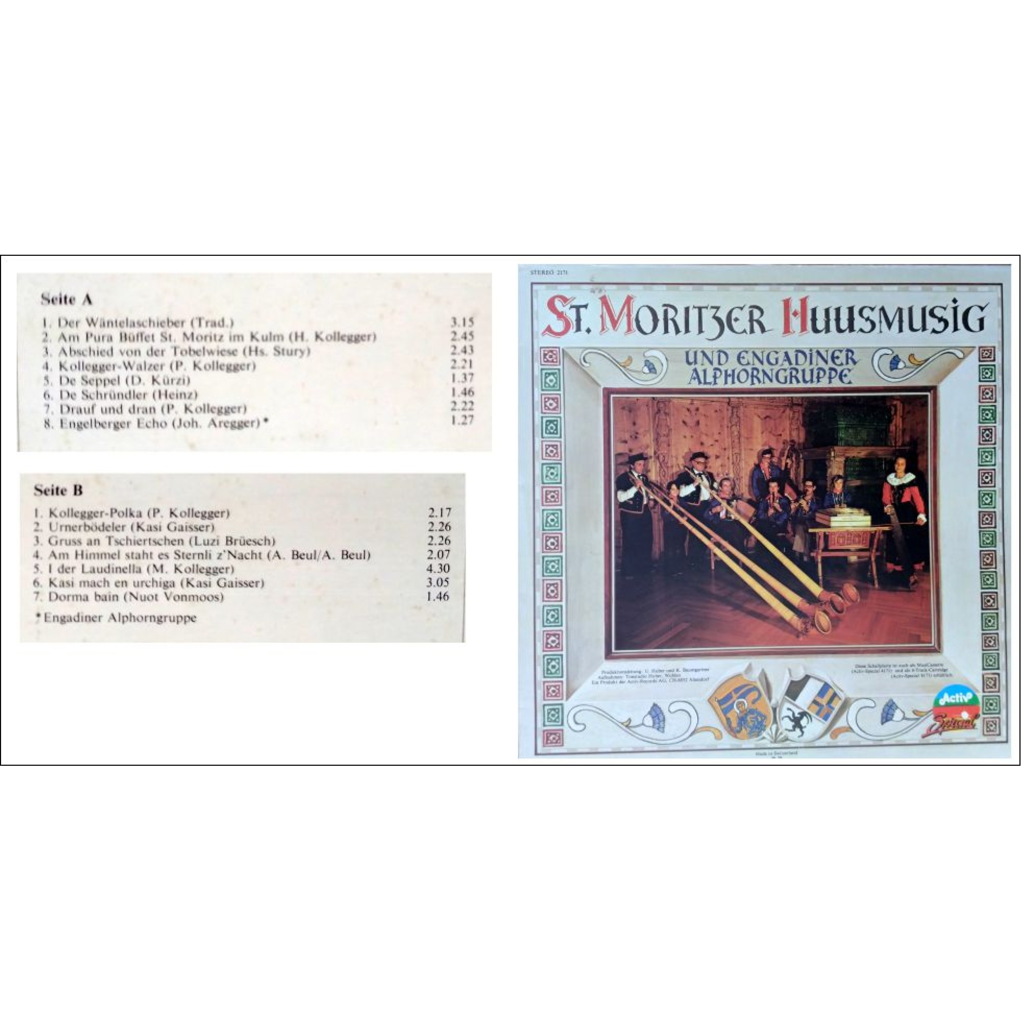 Occ. LP: St. Moritzer Huusmusig und Engadiner Alphorngruppe - 1978 Occ. LP: St. Moritzer Huusmusig und Engadiner Alphorngruppe - 1978