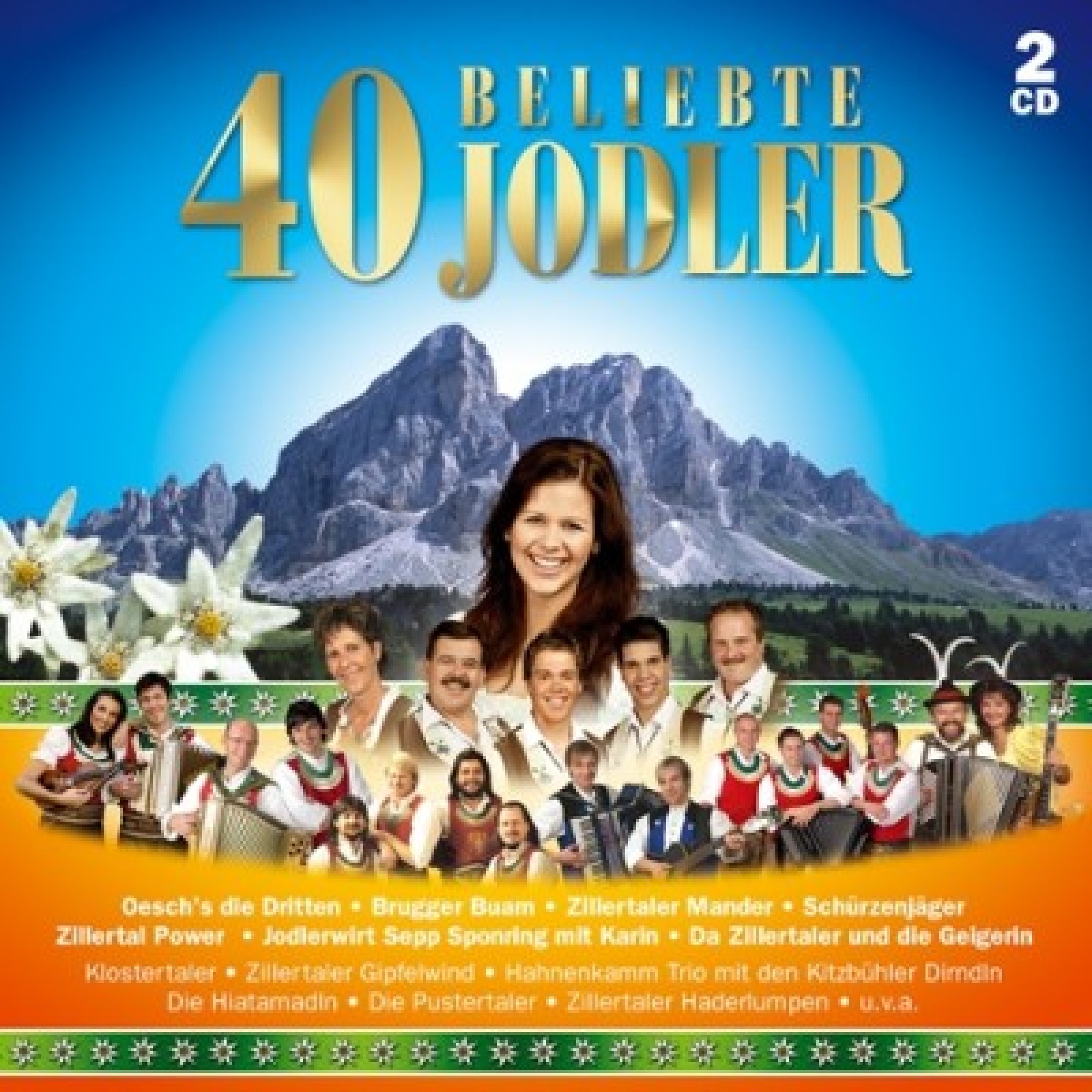 CD 40 beliebte Jodler - diverse, Doppel-CD CD 40 beliebte Jodler - diverse, Doppel-CD