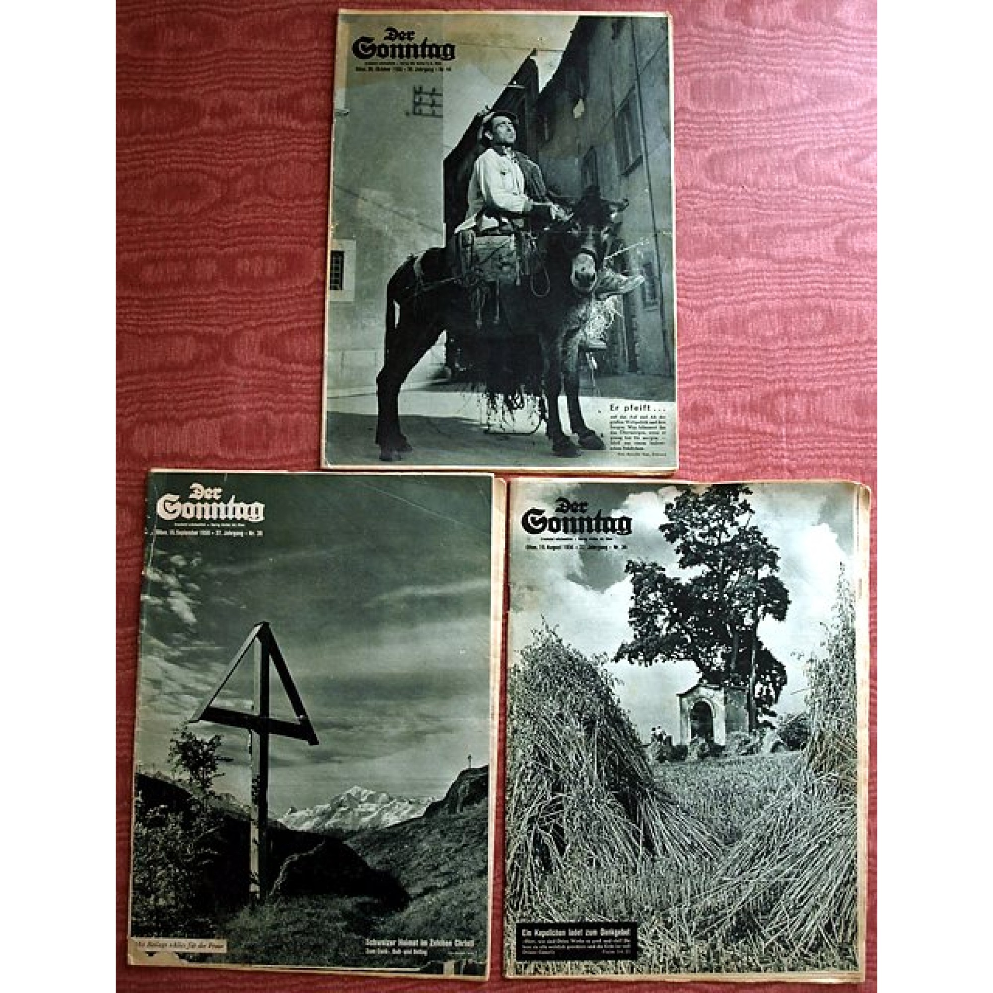 3 sehr alte Hefte Der Sonntag 1955/56 3 sehr alte Hefte Der Sonntag 1955/56
