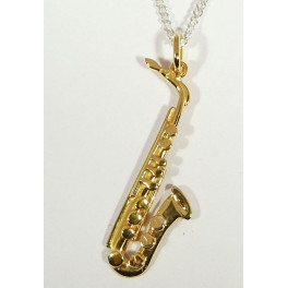 Schmuck: Anhänger Saxophon Gold 750/18 K