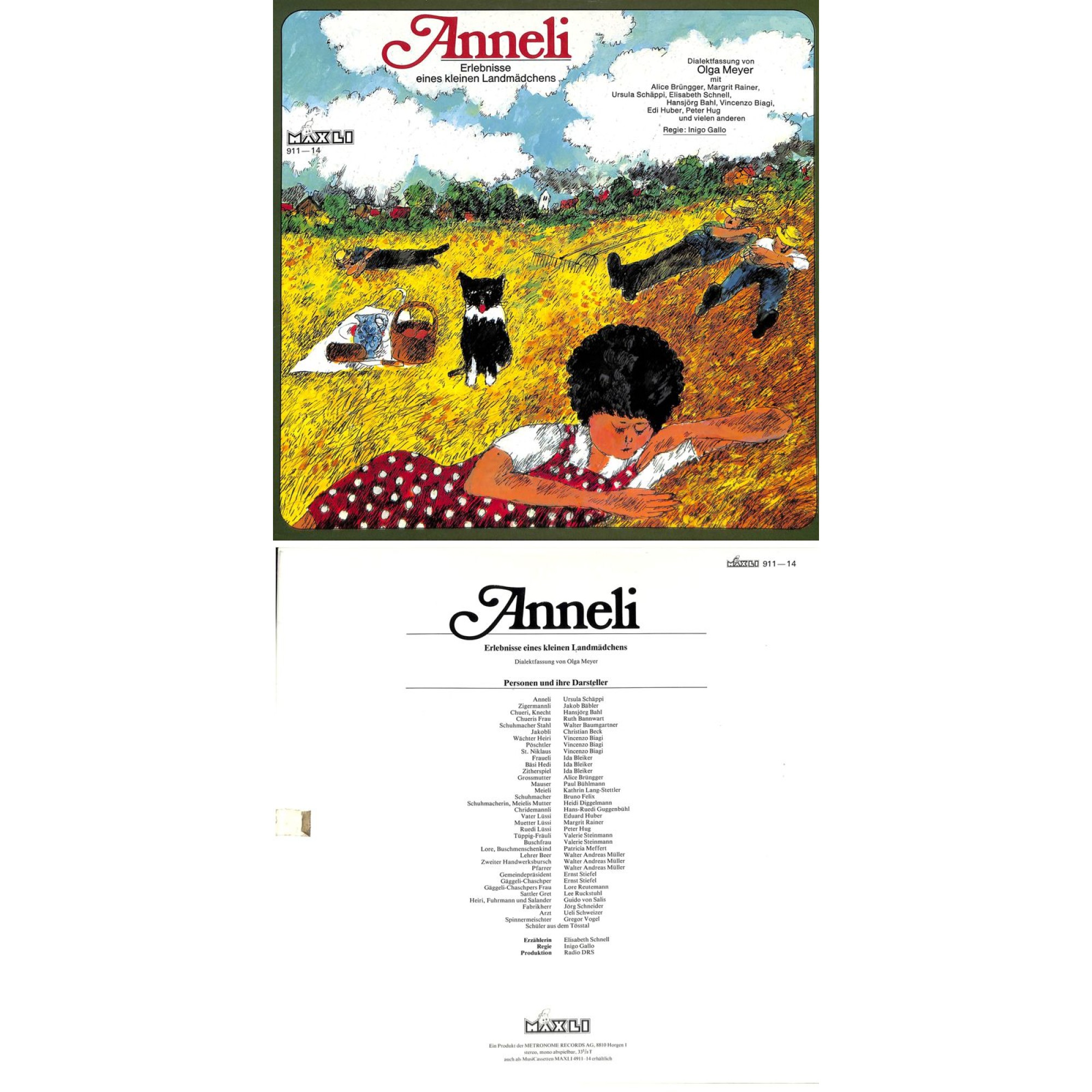 CD-Kopie von Vinyl: Anneli - Dialekthörspiel von Olga Meyer 1978 mit Margrit Rainer, Ursula Schäppi, Ruth Bannwart CD-Kopie von Vinyl: Anneli - Dialekthörspiel von Olga Meyer 1978 mit Margrit Rainer, Ursula Schäppi, Ruth Bannwart