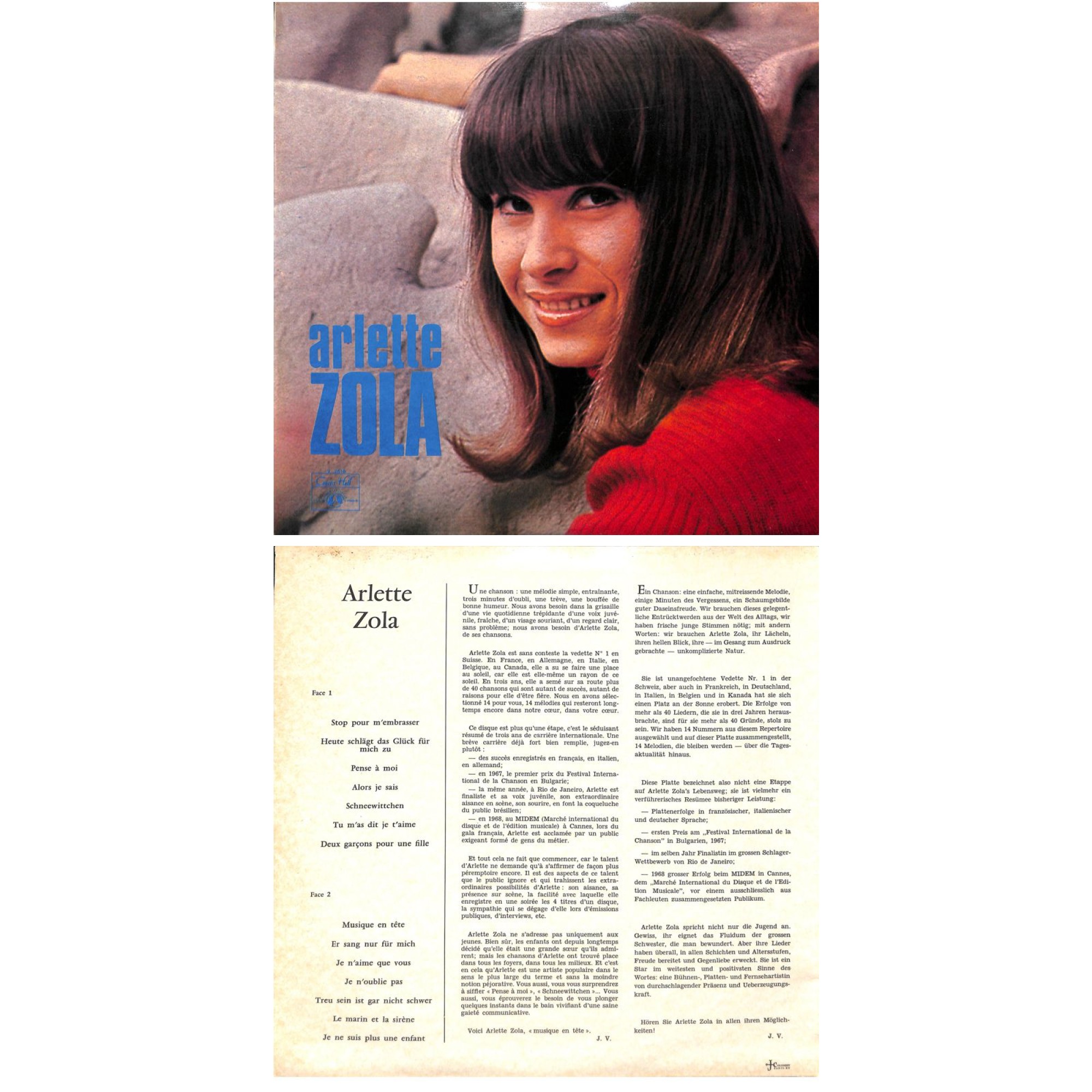CD-Kopie von Vinyl: Arlette Zola - sehr rar CD-Kopie von Vinyl: Arlette Zola - sehr rar