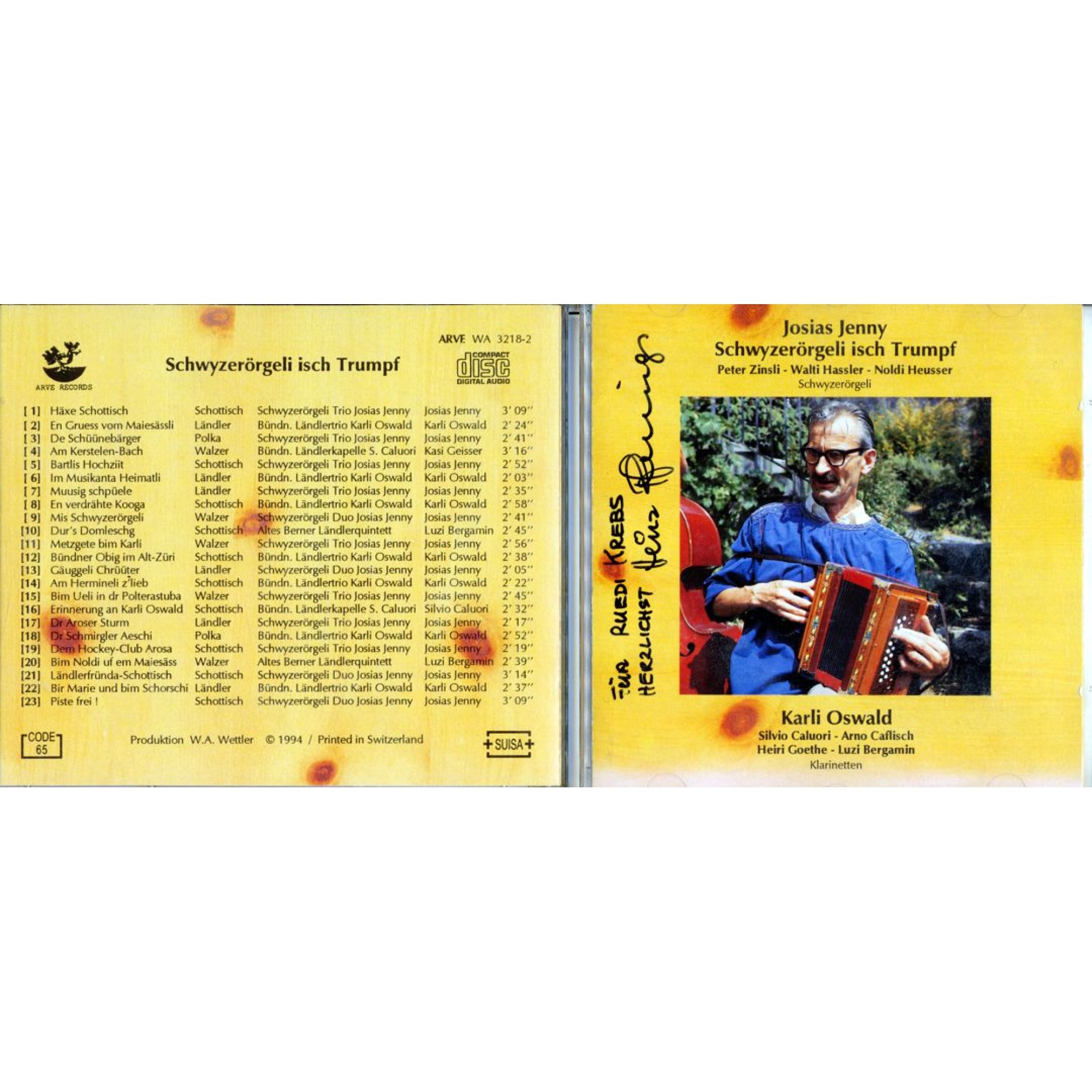 CD Josias Jenny - Schwyzerörgeli isch Trumpf CD Josias Jenny - Schwyzerörgeli isch Trumpf