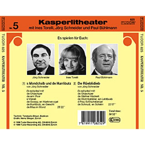 CD Kasperlitheater Nr. 5 - Jörg Schneider, Ines Torelli, Paul Bühlmann