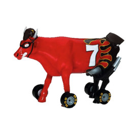 Cow Parade: Nacow Stockyard Race Cow - 12 cm