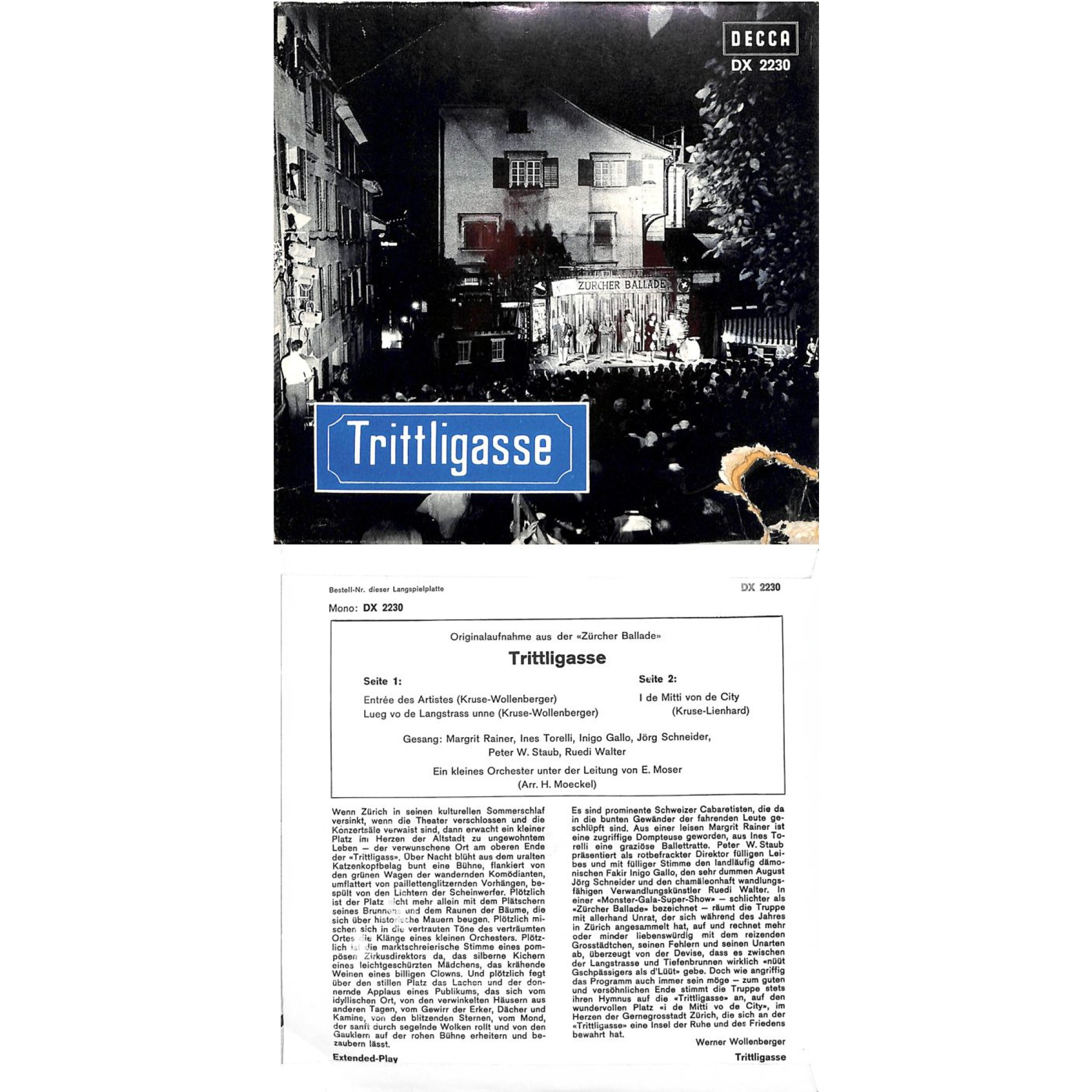 CD-Kopie von Vinyl: Trittligasse - Zürcher Ballade mit Margrit Rainer u.a. CD-Kopie von Vinyl: Trittligasse - Zürcher Ballade mit Margrit Rainer u.a.