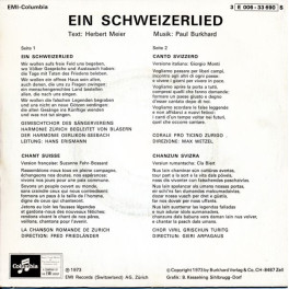 Occ. EP Vinyl: Ein Schweizerlied - Paul Burkhard