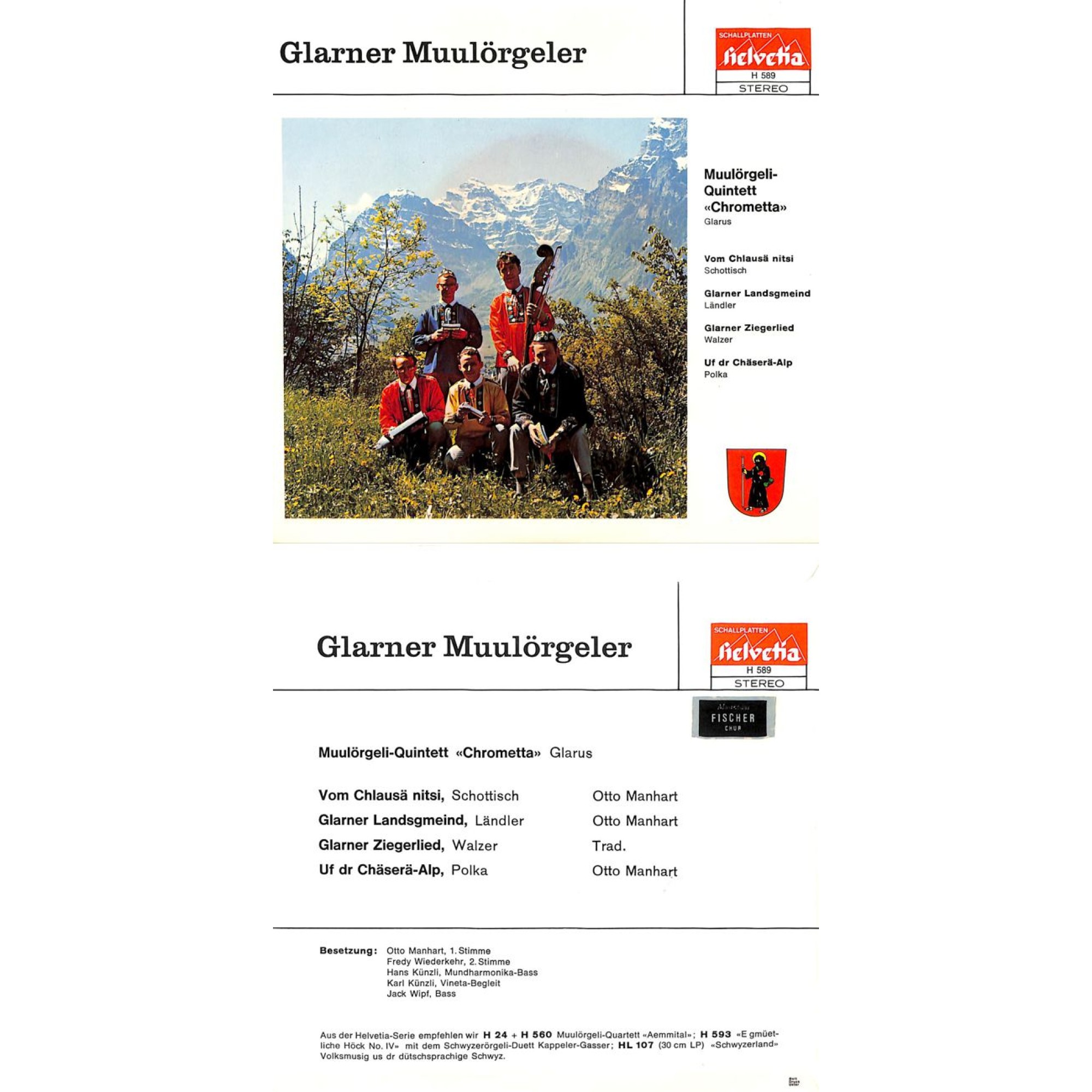 Occ. EP Vinyl: Mulörgeli-Quintett Chrometta Glarus - Glarner Muulörgeler Occ. EP Vinyl: Mulörgeli-Quintett Chrometta Glarus - Glarner Muulörgeler