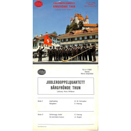 Occ. EP Vinyl: Jodlerdoppelquartett Bärgfründe Thun Ltg Franz Willener