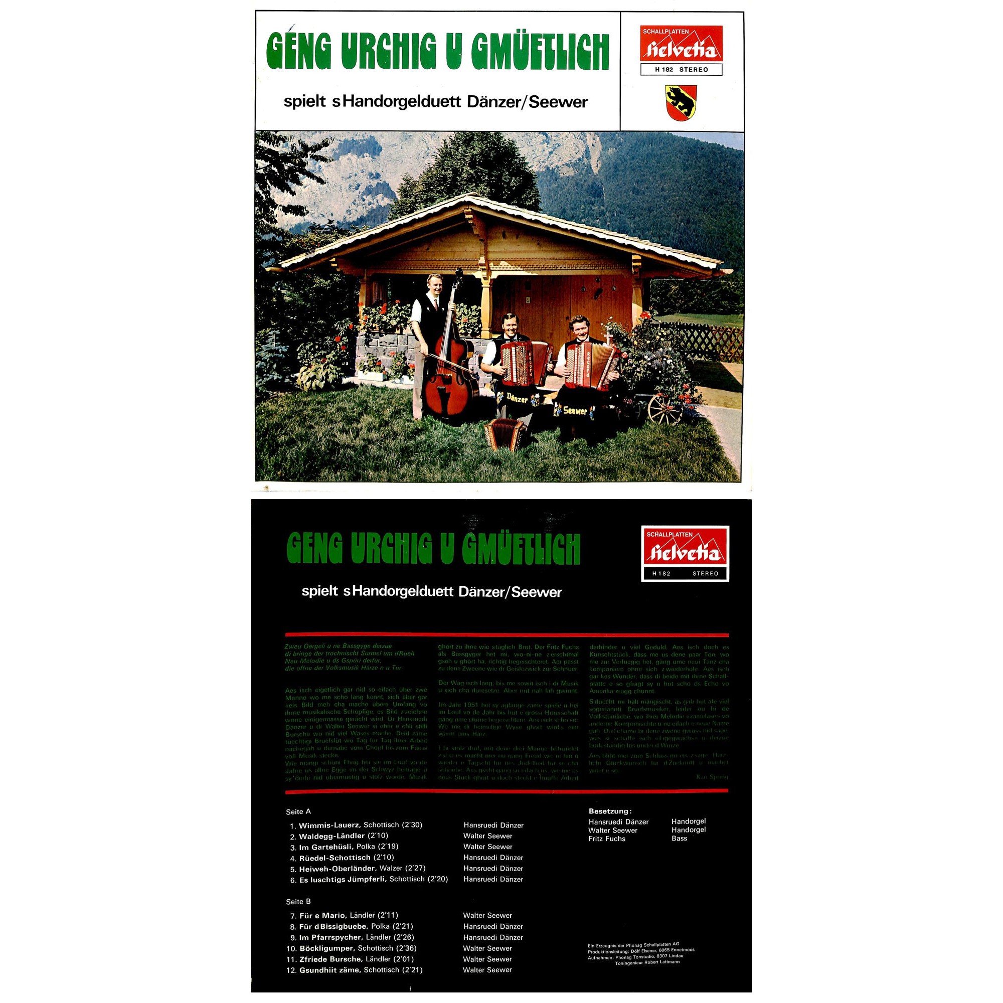 CD-Kopie von Vinyl: HD Dänzer-Seewer - Geng urchig u gemüetlich CD-Kopie von Vinyl: HD Dänzer-Seewer - Geng urchig u gemüetlich