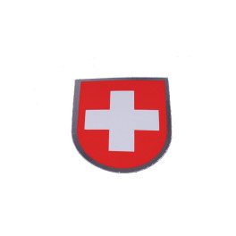 Aufkleber Schweiz Wappen silber umrahmt
