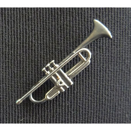 Pin: Trompete Silber 925 geschwärzt