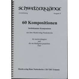 A Noten Schweizerklänge Ausg. 3 - 60 bekannte Kompositionen (zweistimmig)