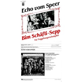 Occ. Single Vinyl: Echo vom Speer - Bim Schäfli-Sepp, Für Toggeburgerschnüpfler