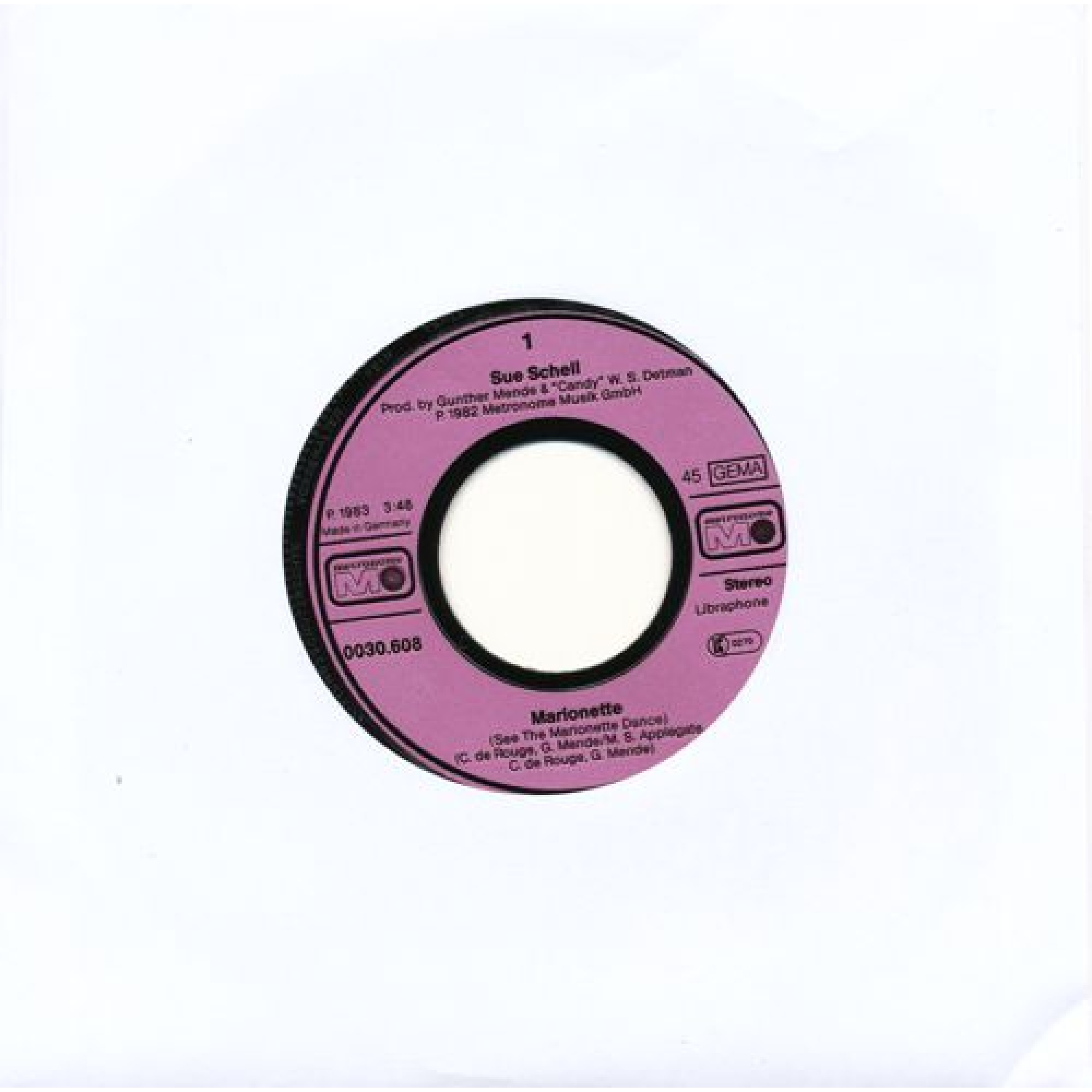 Occ. Single Vinyl: Marionette - Sue Schell Occ. Single Vinyl: Marionette - Sue Schell
