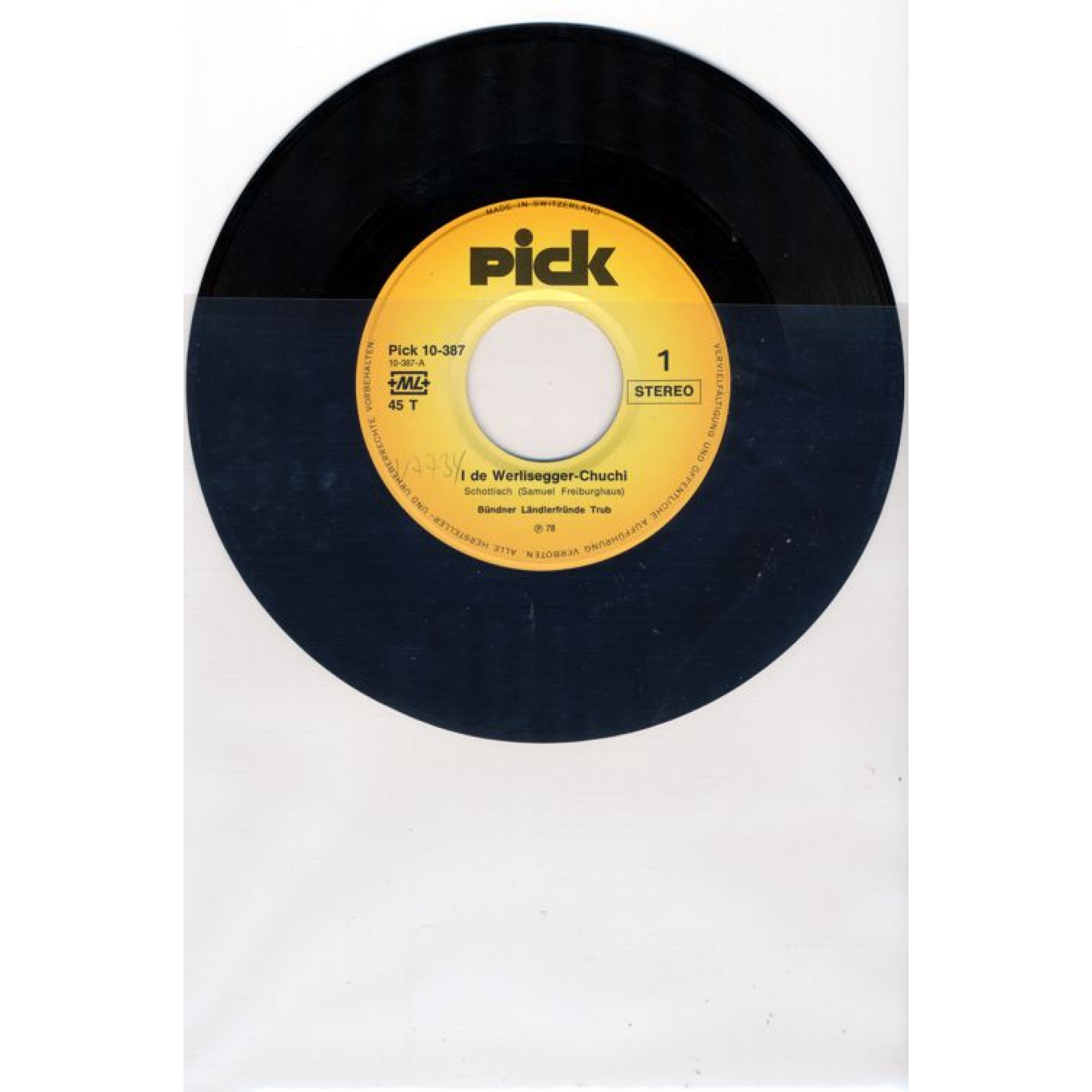 Occ. Single Vinyl: I de Werlisegger-Chuchi - Bündner Ländlerfründe Trub Occ. Single Vinyl: I de Werlisegger-Chuchi - Bündner Ländlerfründe Trub