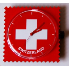 Swissness Uhr "Schweizer-Kreuz" als Briefmarke !