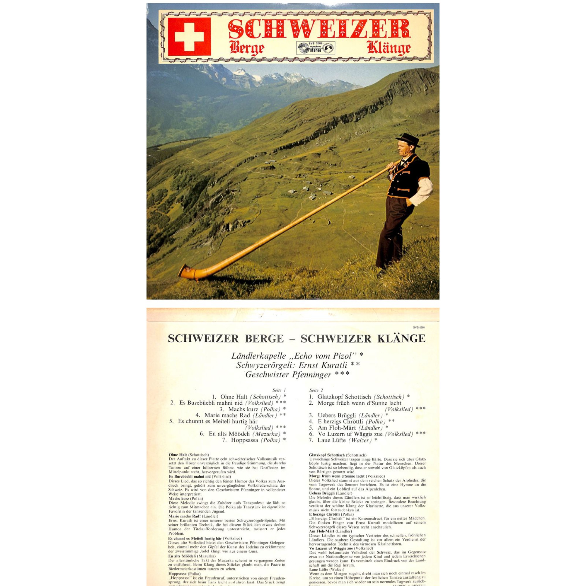 CD-Kopie von Vinyl: Schweizer Berge-Schweizer Klänge - LK Echo vom Pizol u.a. CD-Kopie von Vinyl: Schweizer Berge-Schweizer Klänge - LK Echo vom Pizol u.a.