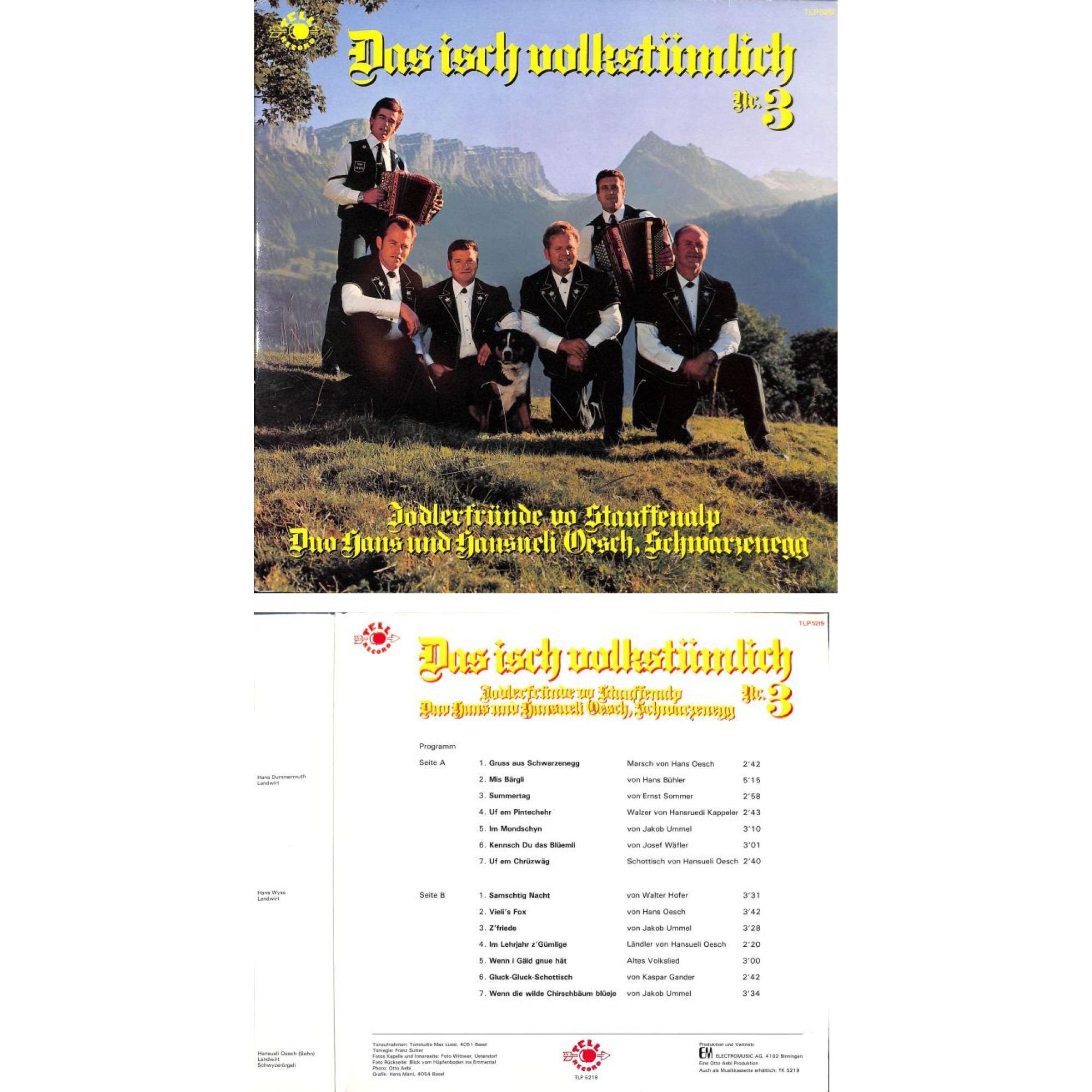 CD-Kopie von Vinyl: Jodlerfründe Stauffenalp & Duo Hans und Hansueli Oesch - Das isch volkstümlich Nr. 3 CD-Kopie von Vinyl: Jodlerfründe Stauffenalp & Duo Hans und Hansueli Oesch - Das isch volkstümlich Nr. 3