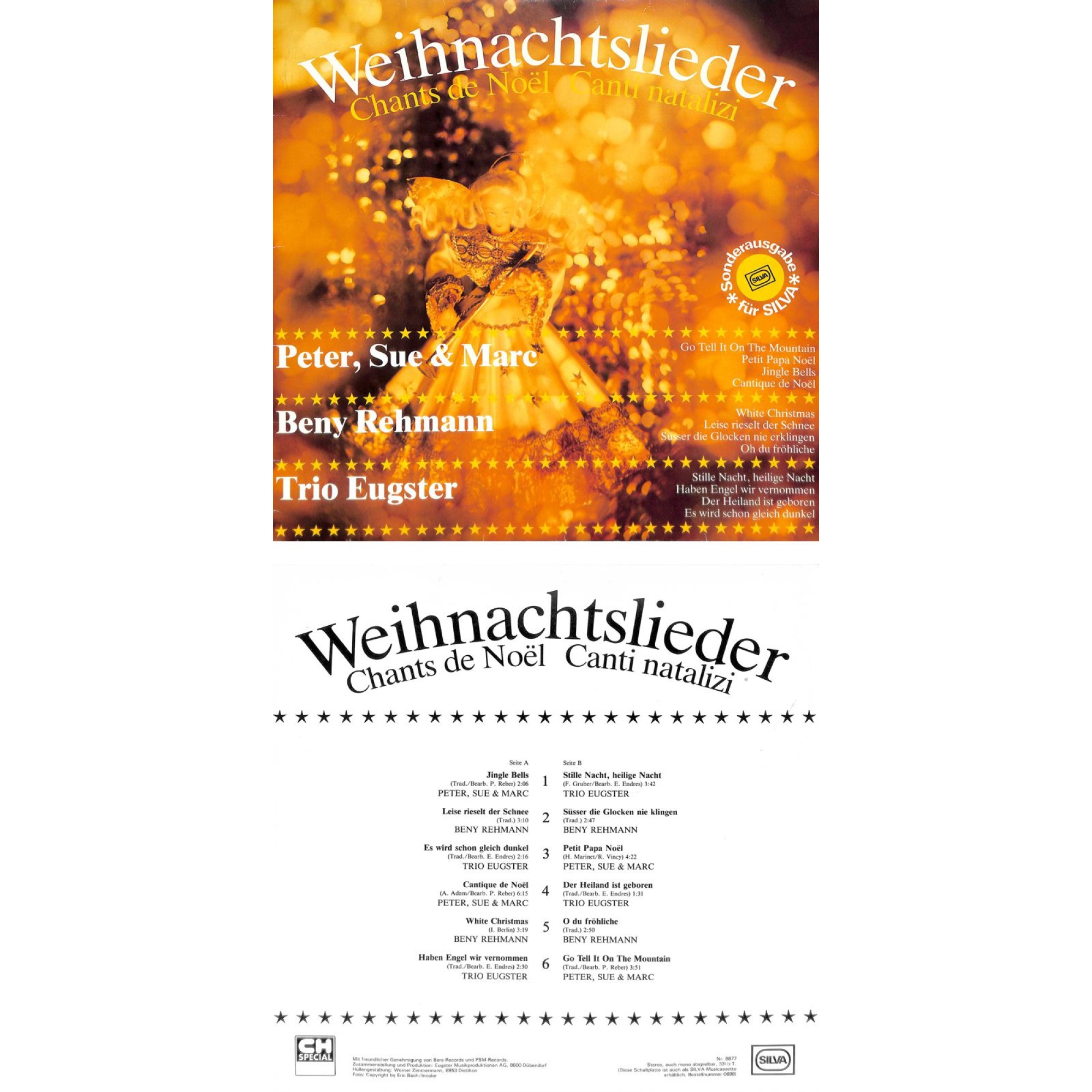 CD-Kopie von Vinyl: Weihnachtslieder mit Peter, Sue & Marc, Trio Eugster ua. CD-Kopie von Vinyl: Weihnachtslieder mit Peter, Sue & Marc, Trio Eugster ua.