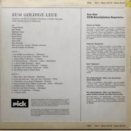 Occ.-LP Vinyl: Zum Goldige Leue - aus der Fernsehserie Occ.-LP Vinyl: Zum Goldige Leue - aus der Fernsehserie