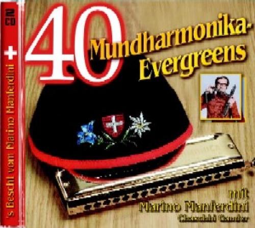 CD 40 Munharmonika Evergreens - diverse Doppel-CD