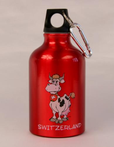 Feldflasche Switzerland mit Kuhmotiv
