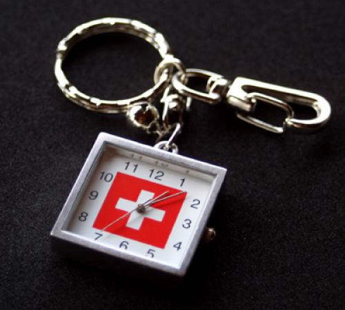 Schweizer Schlüsselanhänger mit Schweizer Uhr