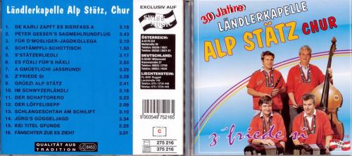 Occ. CD z'friede si - 30 Jahre Ländlerkapelle Alp Stätz Chur (neu)