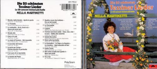 CD Die 20 schönsten Tessiner Lieder - Nella Martinetti