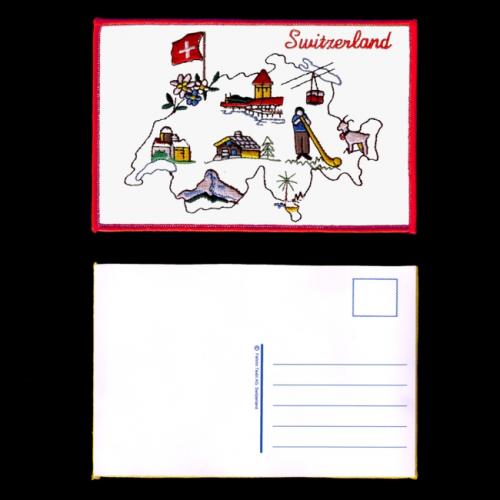 Postkarten weiss: Die Schweiz aus Papier und Baumwolle - 5 Stück