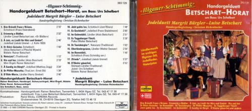 CD-Kopie: Illgauer-Schtimmig - HD Betschart-Horat, JD Bürgler-Betschart