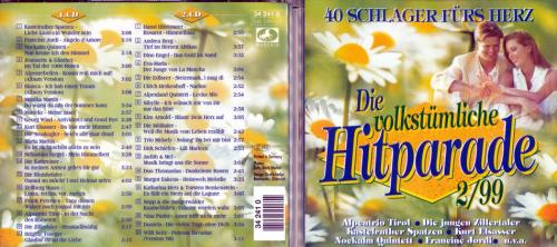 Occ. CD Die volkstümliche Hitparade 2-1999 - diverse, Doppel-CD