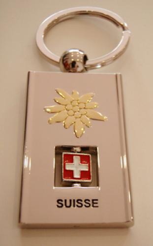 Schweizer Schlüsselanhänger mit drehendem Wappen