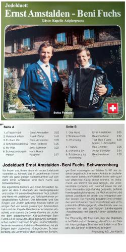 Occ. LP Vinyl: JD Ernst Amstalden - Beni Fuchs, Aelplergruess