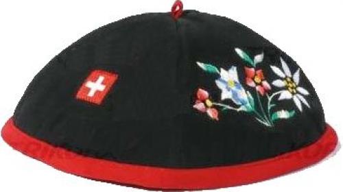 Sennechäppi - Sennenkäppi mit Alpenblumen und Schweizerkreuz