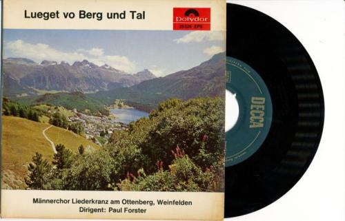 Occ. EP Vinyl: Männerchor Liederkranz am Ottenberg, Paul Forster