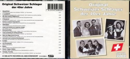 CD Original Schweizer Schlager der 40er Jahre