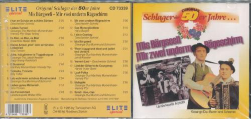 CD Mis Bärgseeli-Mir zwei underm Rägeschirm - diverse 50er Jahre