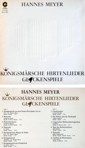 CD-Kopie von Vinyl: Hannes Meyer - Königsmärsche-Hirtenlieder-Glockenspiele