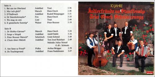 CD-Kopie von Vinyl: 10 Jahre Jodlerfr. Stauffenalp & Trio Oesch