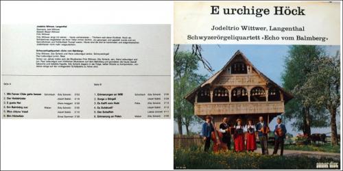CD-Kopie von Vinyl: Jodeltrio Wittwer - SQ Echo vom Balmberg