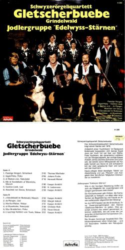 CD-Kopie von Vinyl: Jodlergruppe Edelwyss-Stärnen, SQ Gletscherbuebe