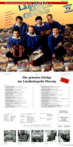 CD-Kopie von Vinyl: Kapelle Oberalp - Die grössten Erfolge