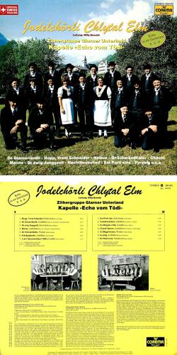 CD-Kopie von Vinyl: Jodelchörli Chlytal Elm, Zithergruppe Glarner Unterland, Echo vom Tödi - 1986