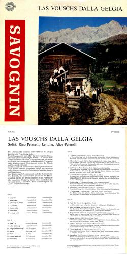 CD-Kopie von Vinyl: Las vouschs dalla Gelgia - Rico Peterelli Savognin