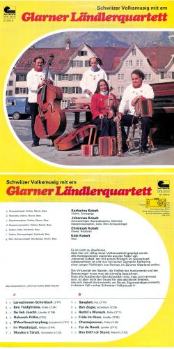 CD-Kopie von Vinyl: Glarner Ländlerquartett - Schwiizer Volksmusig mit em