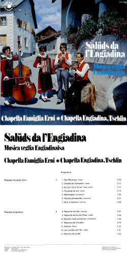 CD-Kopie von Vinyl: Chapella Famiglia Erni, Chapella Engiadina Tschlin
