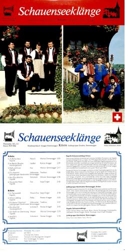 CD-Kopie von Vinyl: Handorgelduett Aregger-Emmenegger Kriens - Schauenseeklänge